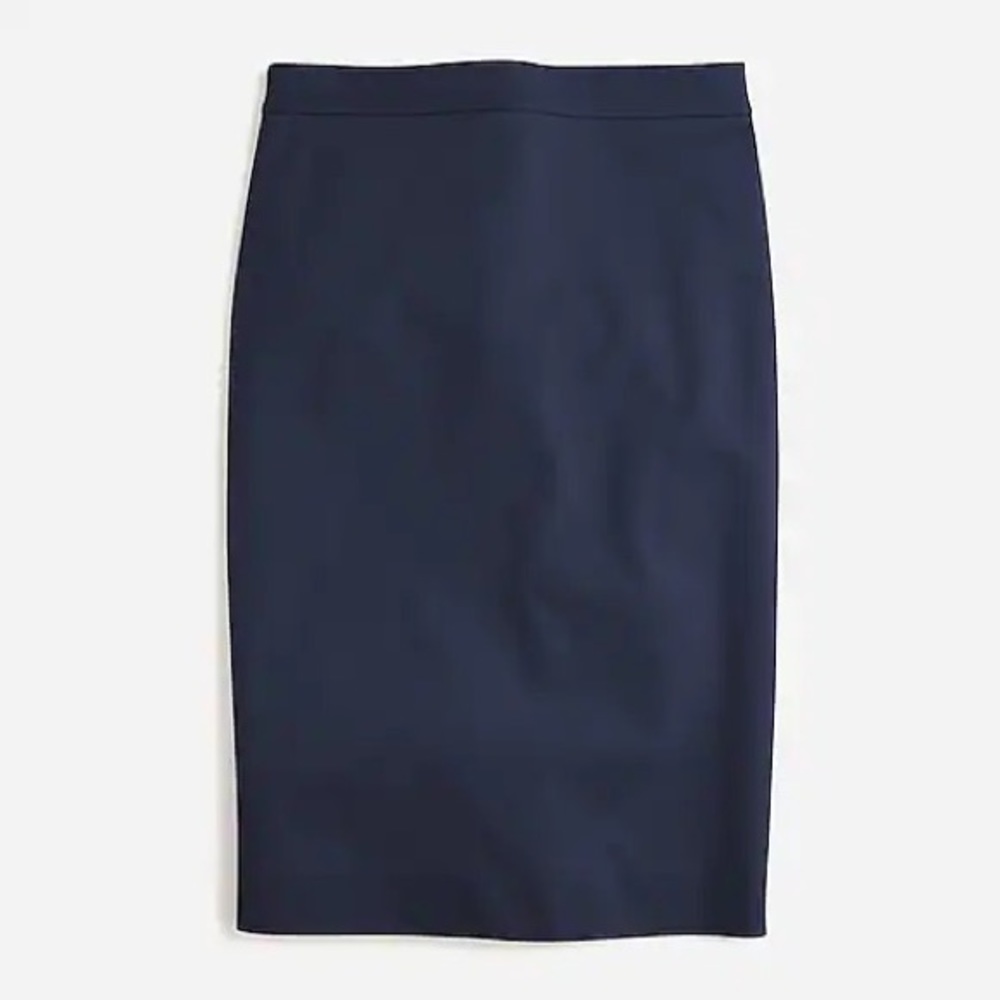 J Crew Navy No. 2 Pencil skirt in bi-stretch cotton